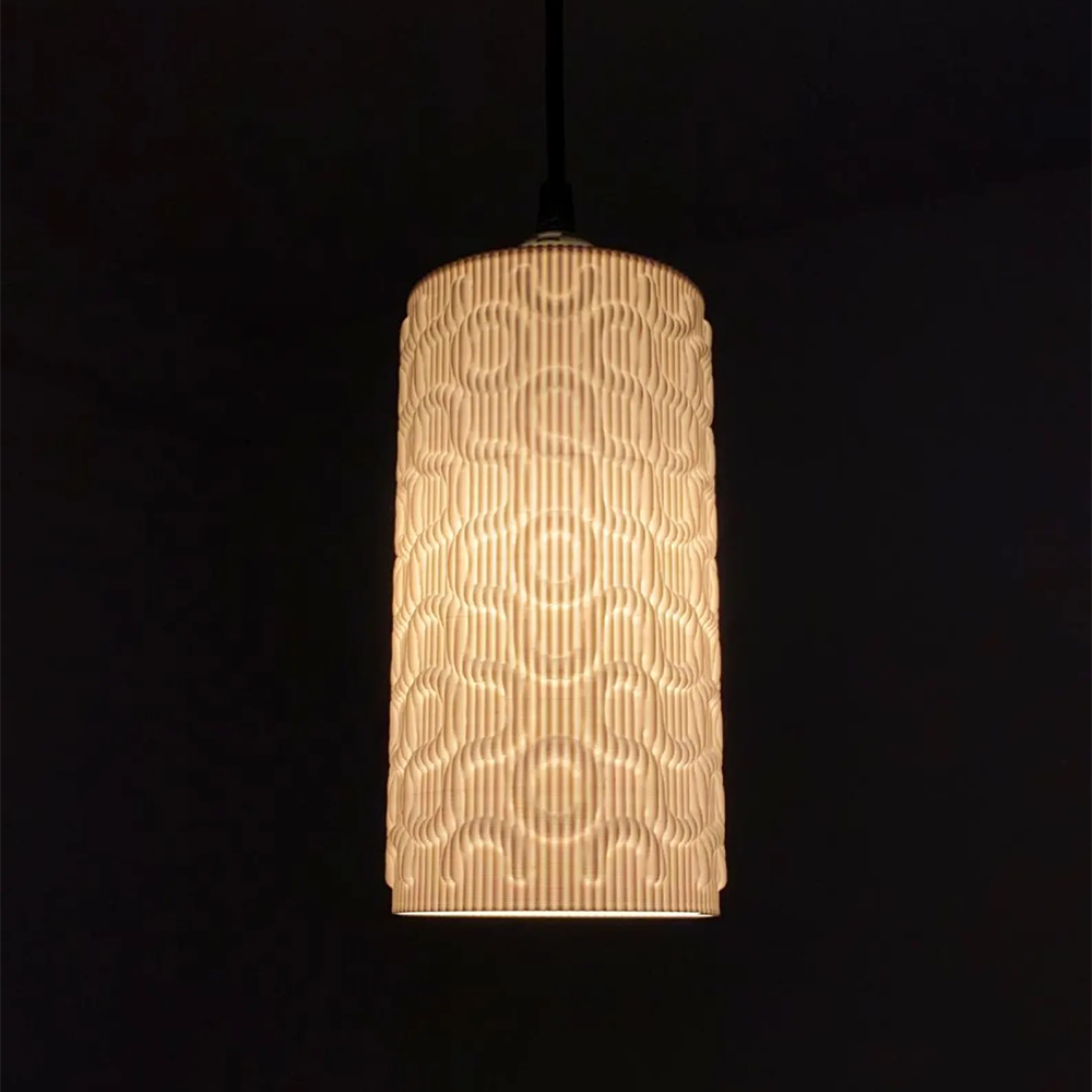 Lunfardo Seamless Mesh Pendant Light Shade – Modern White Design