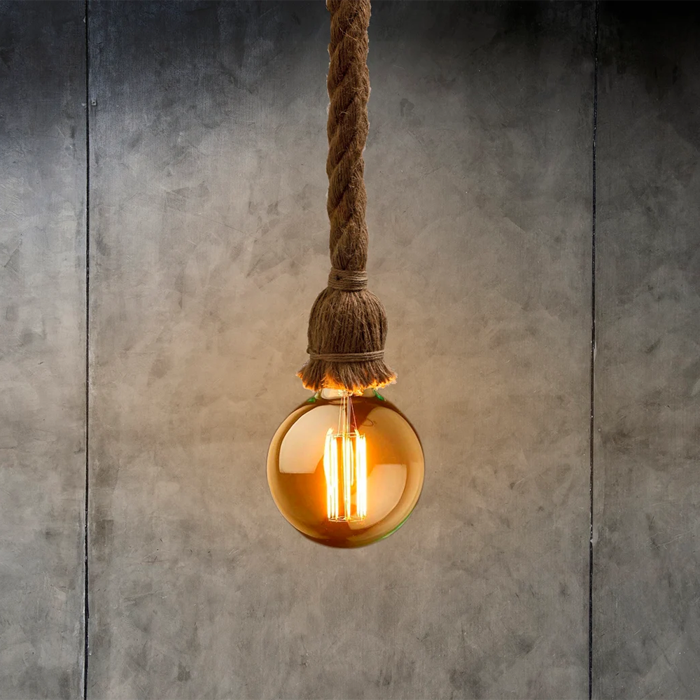 Hemp Rope Vintage Pendant Light