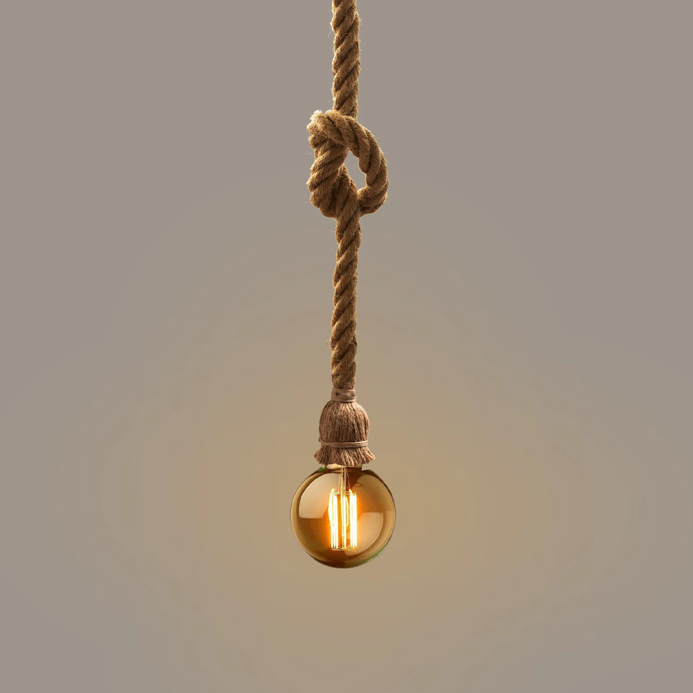 Hemp Rope Vintage Pendant Light